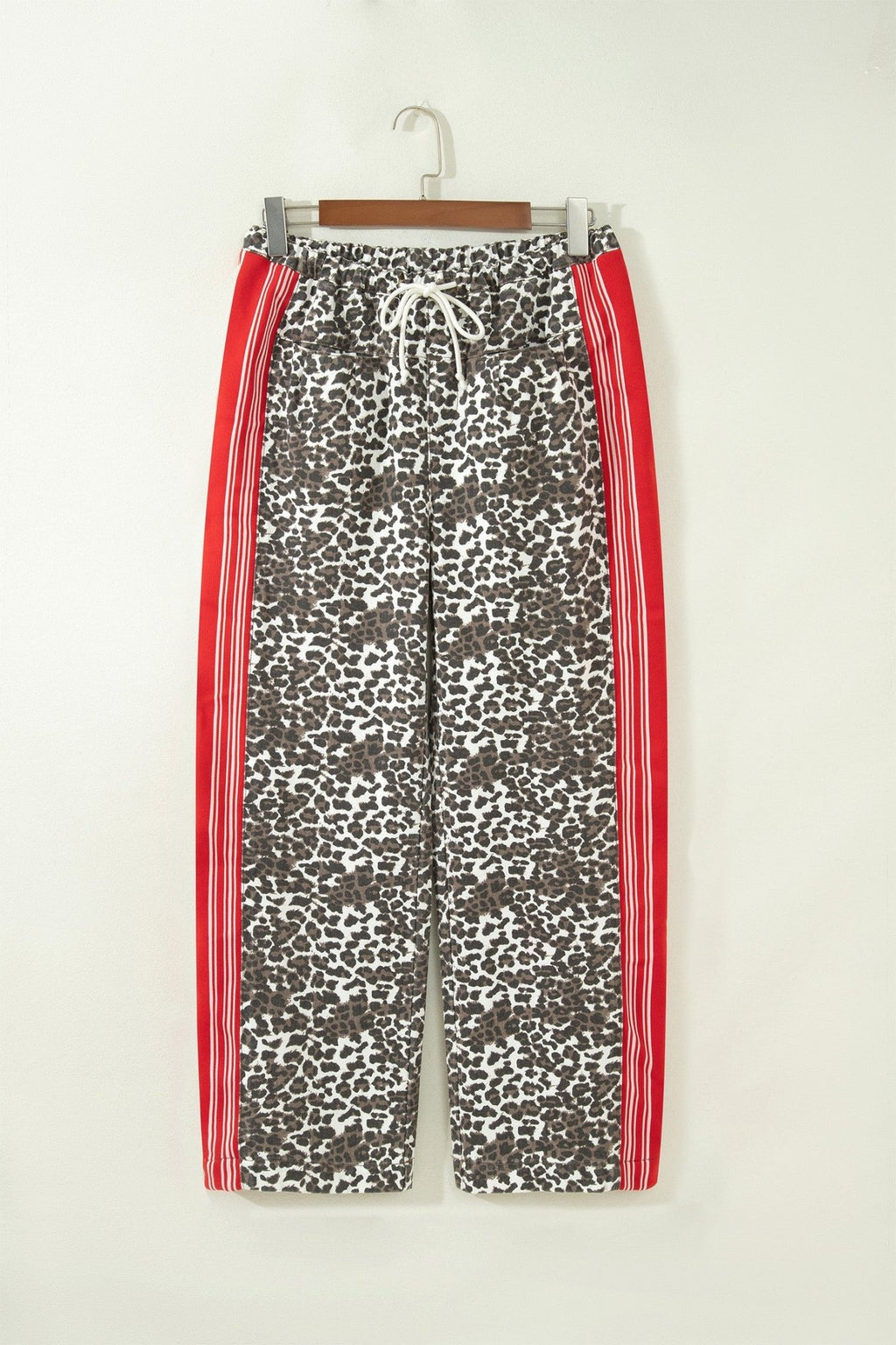 Leopard Stripe Side Drawstring High Waist Jeans - Rooted & Reckless Co.