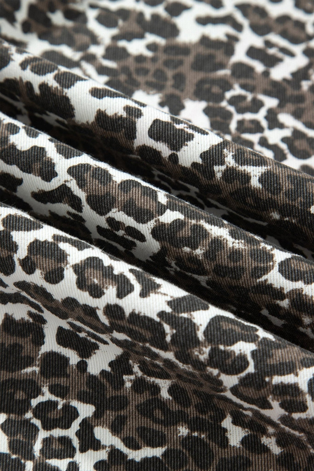 Leopard Stripe Side Drawstring High Waist Jeans - Rooted & Reckless Co.