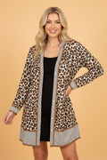Leopard Stripe Trim V-Neck Mini Dress - Rooted & Reckless Co.