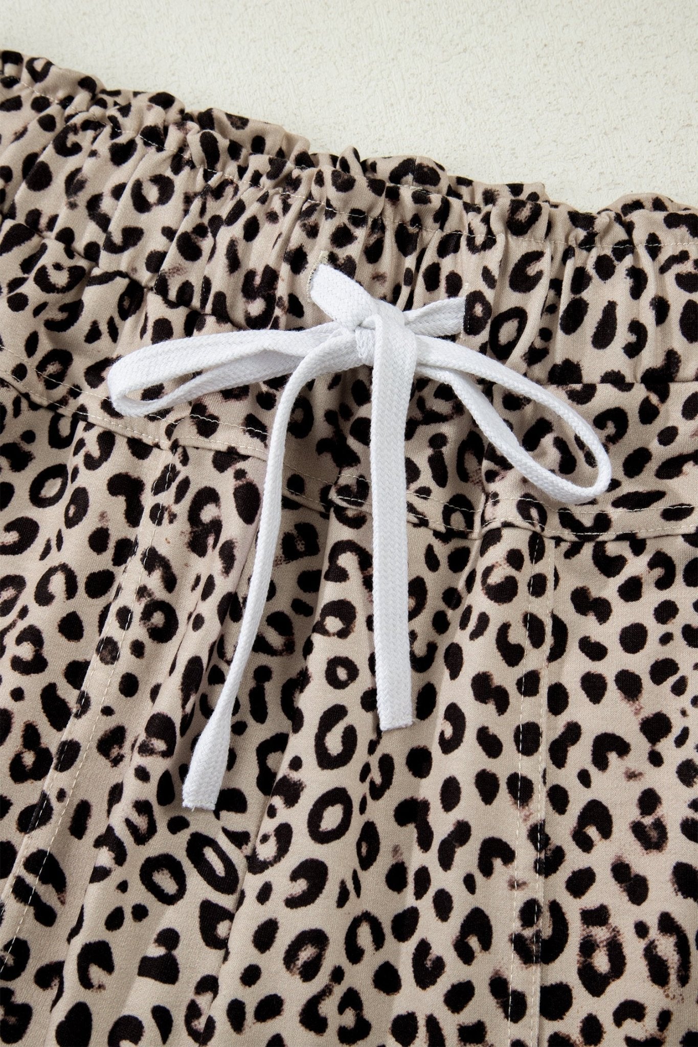 Leopard Terry Knit Wide Leg Pants - Rooted & Reckless Co.