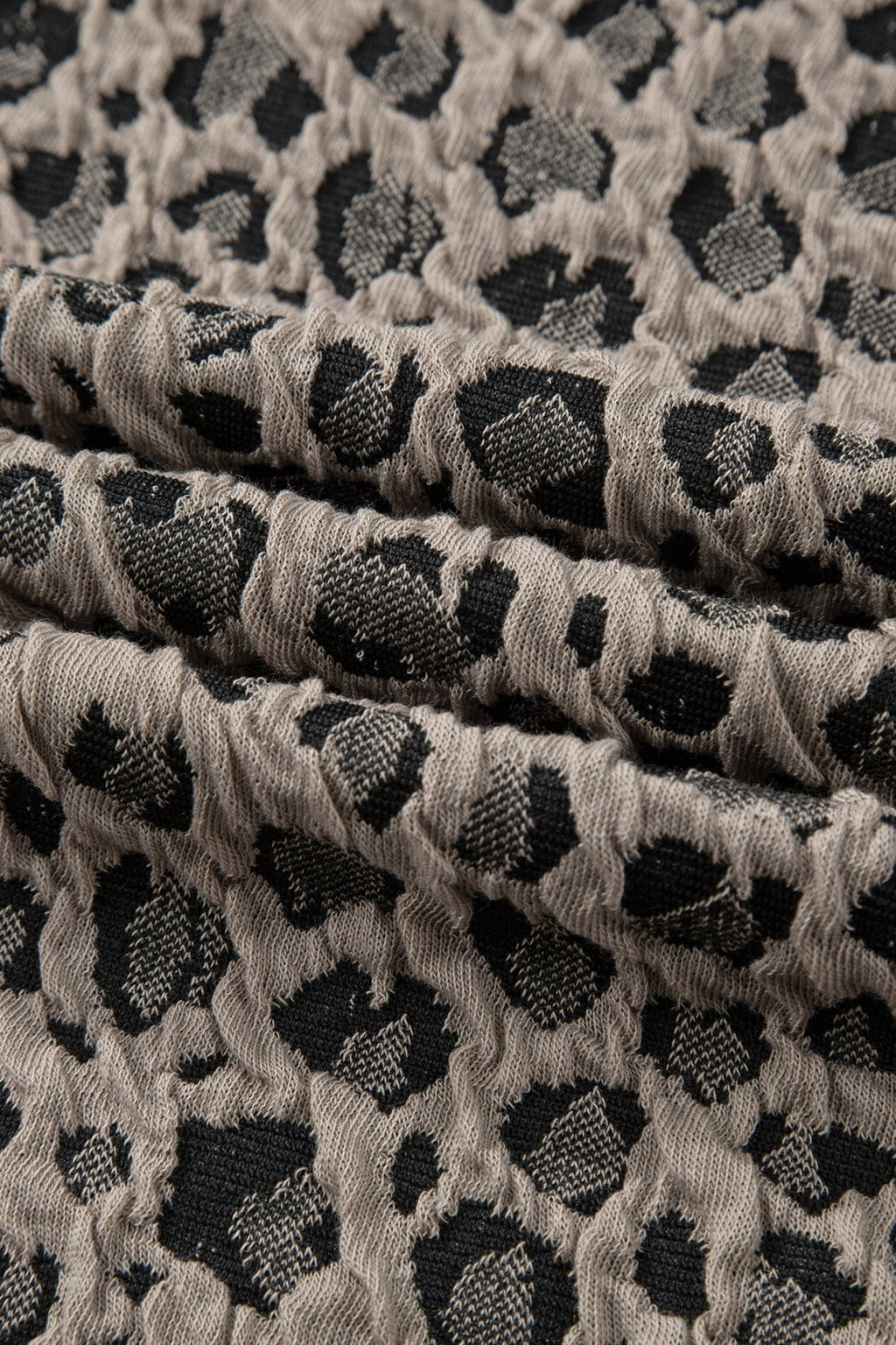 Leopard Textured Short Sleeve Jumper and Pants Set - Rooted & Reckless Co.