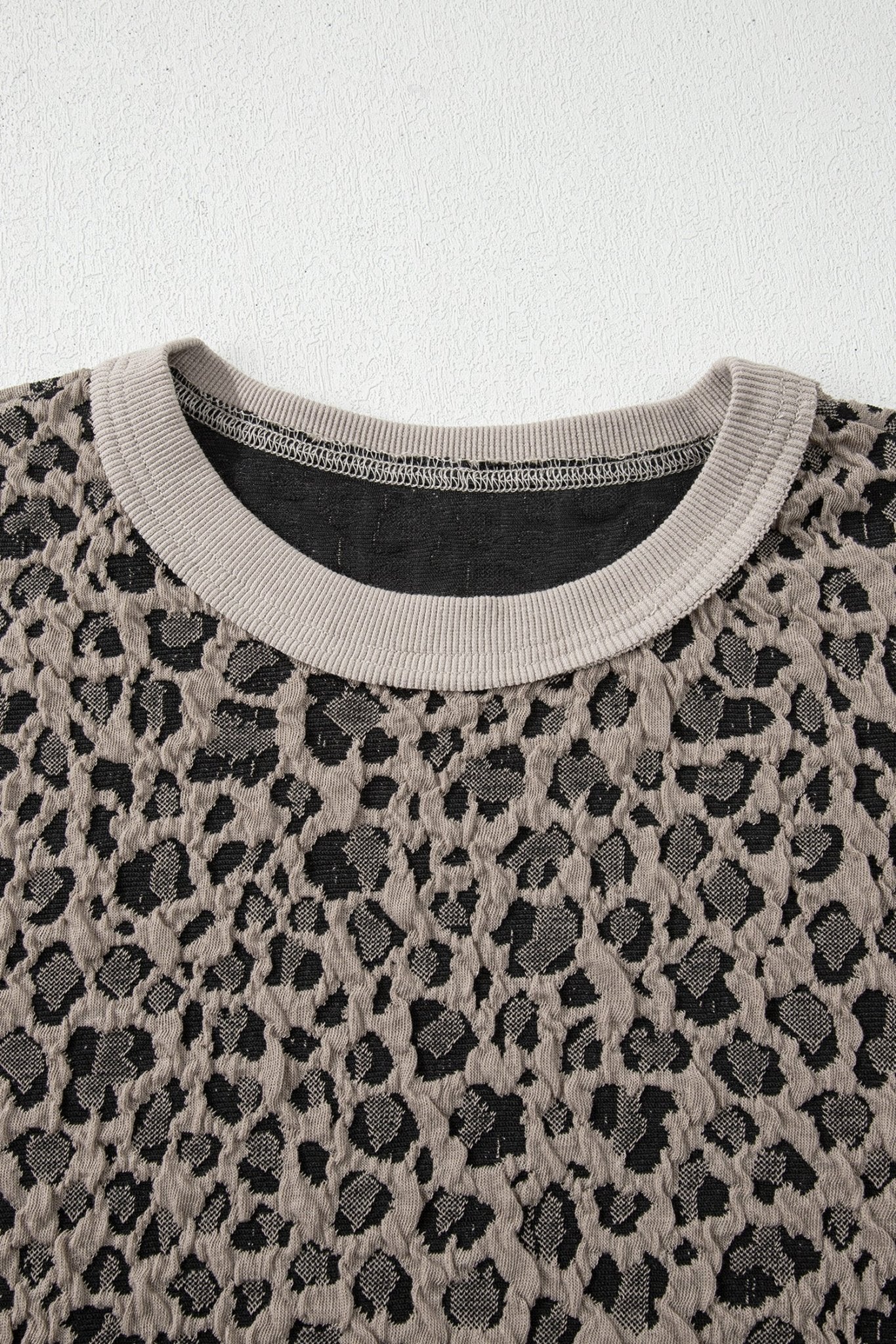 Leopard Textured Short Sleeve Jumper and Pants Set - Rooted & Reckless Co.
