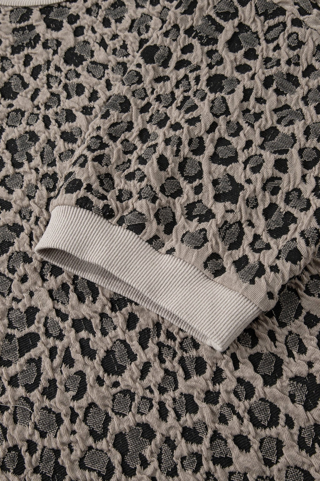 Leopard Textured Short Sleeve Jumper and Pants Set - Rooted & Reckless Co.