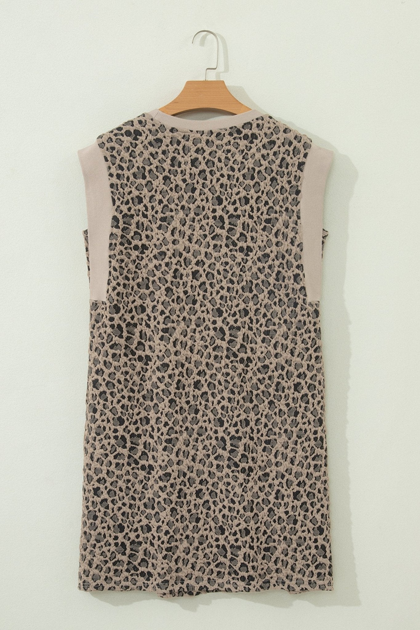 Leopard Textured Sleeveless Mini Dress - Rooted & Reckless Co.