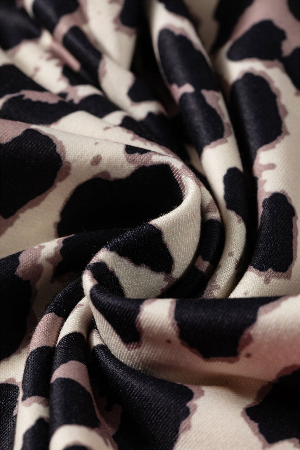 Leopard Tie Waist Contrast Detail Casual Pants - Rooted & Reckless Co.