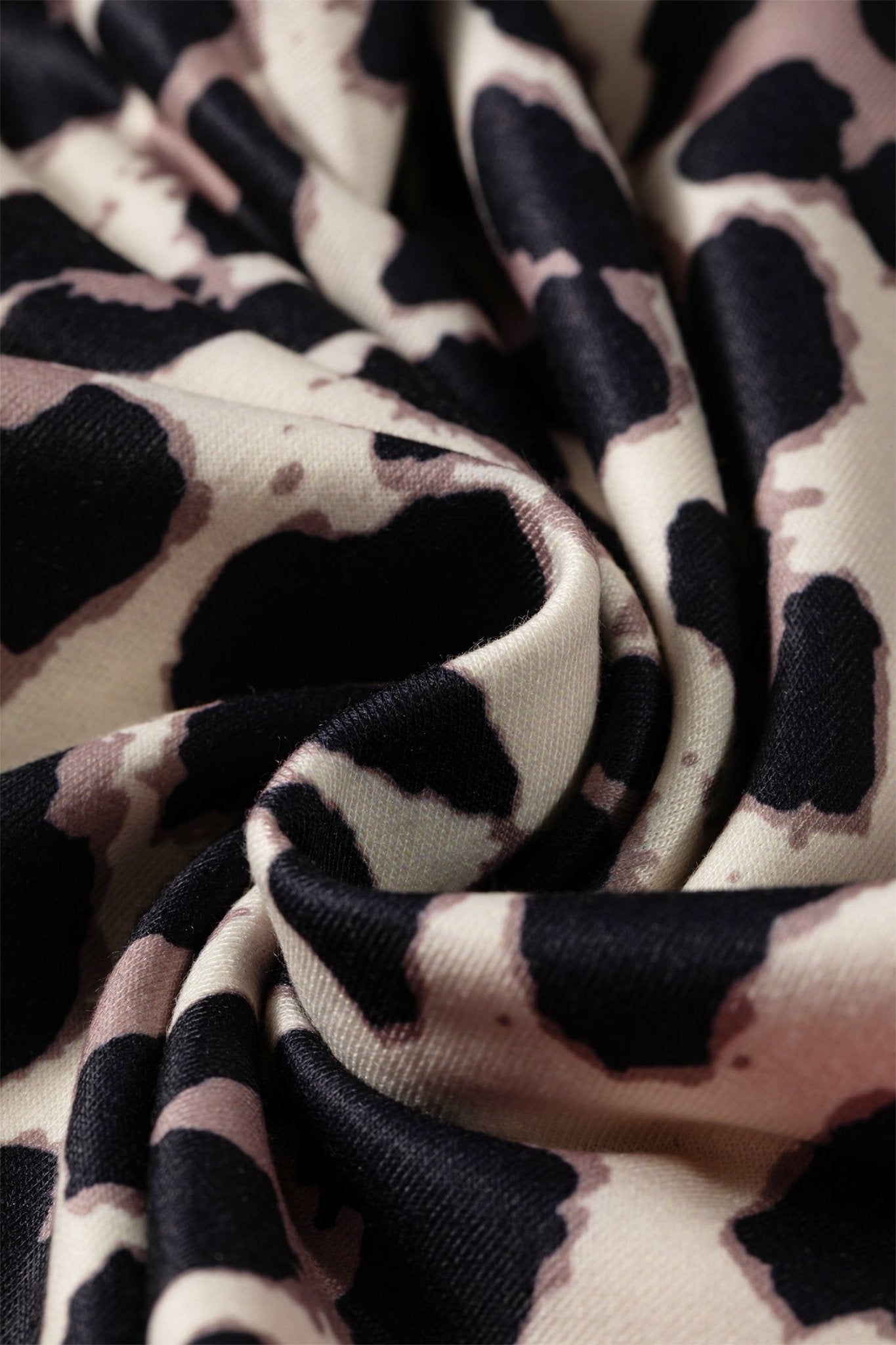 Leopard Tie Waist Contrast Detail Casual Pants - Rooted & Reckless Co.