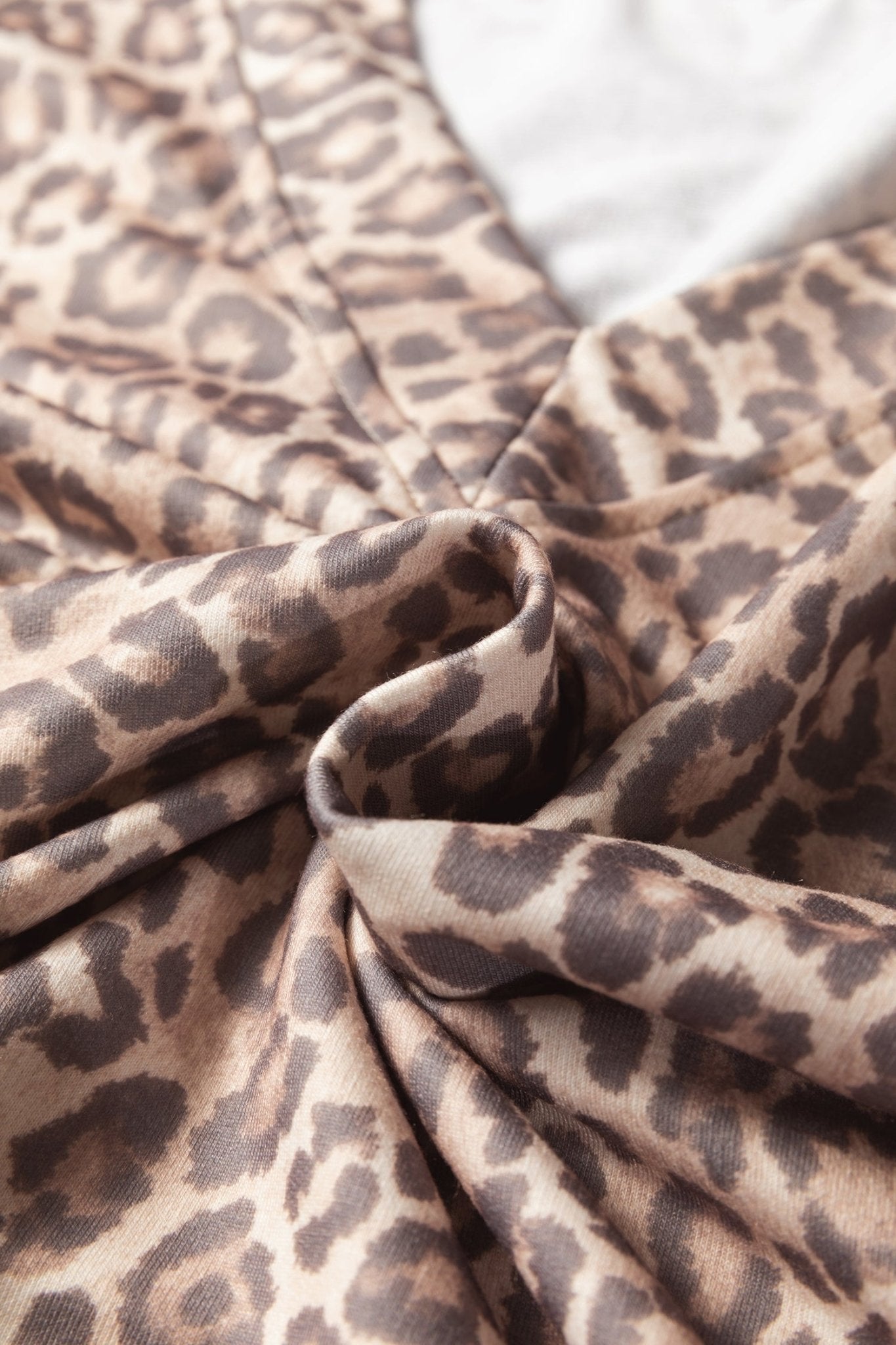 Leopard V-Neck Pullover & Wide-Waistband Skirt Set - Rooted & Reckless Co.