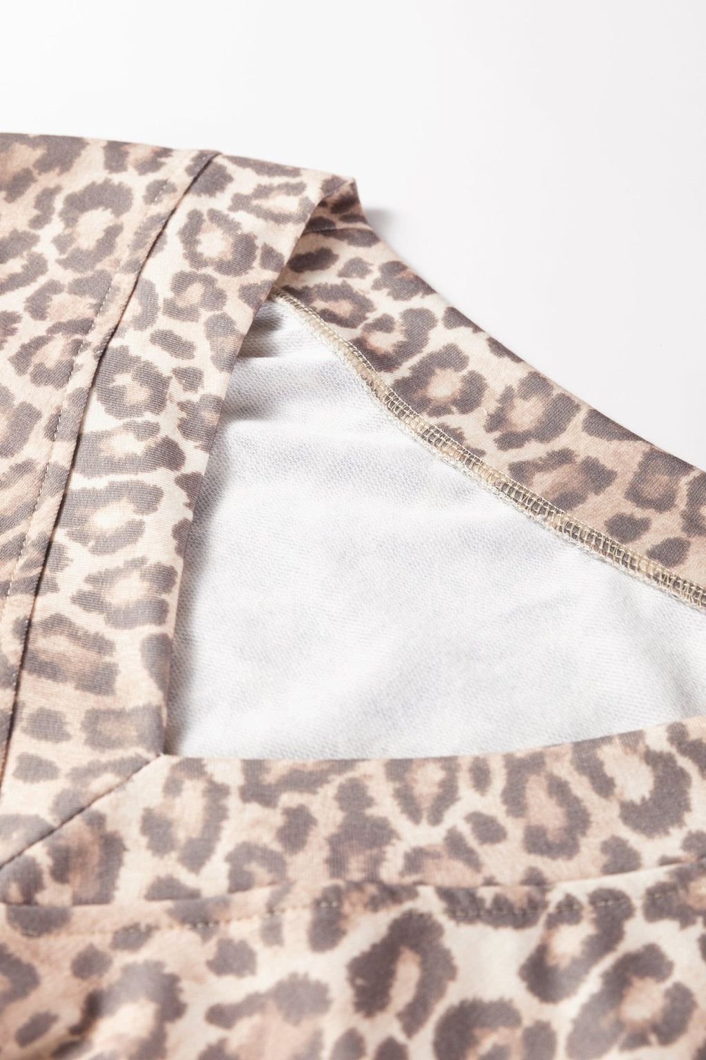Leopard V-Neck Pullover & Wide-Waistband Skirt Set - Rooted & Reckless Co.