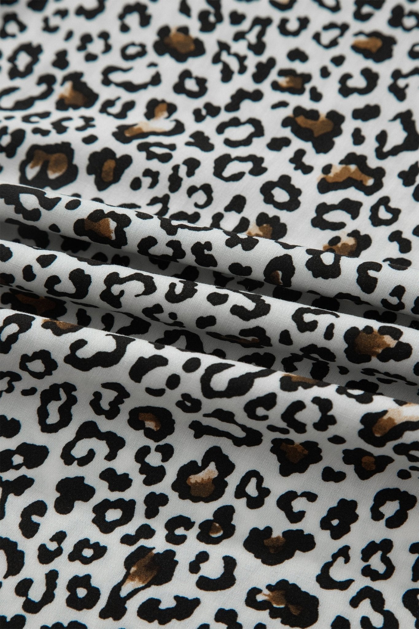 Leopard Zip Up V-Neck Cinched Waist Maxi Dress - Rooted & Reckless Co.