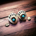 Leroy Parker Navajo Turquoise & Sterling Silver Post Earrings - Rooted & Reckless Co.