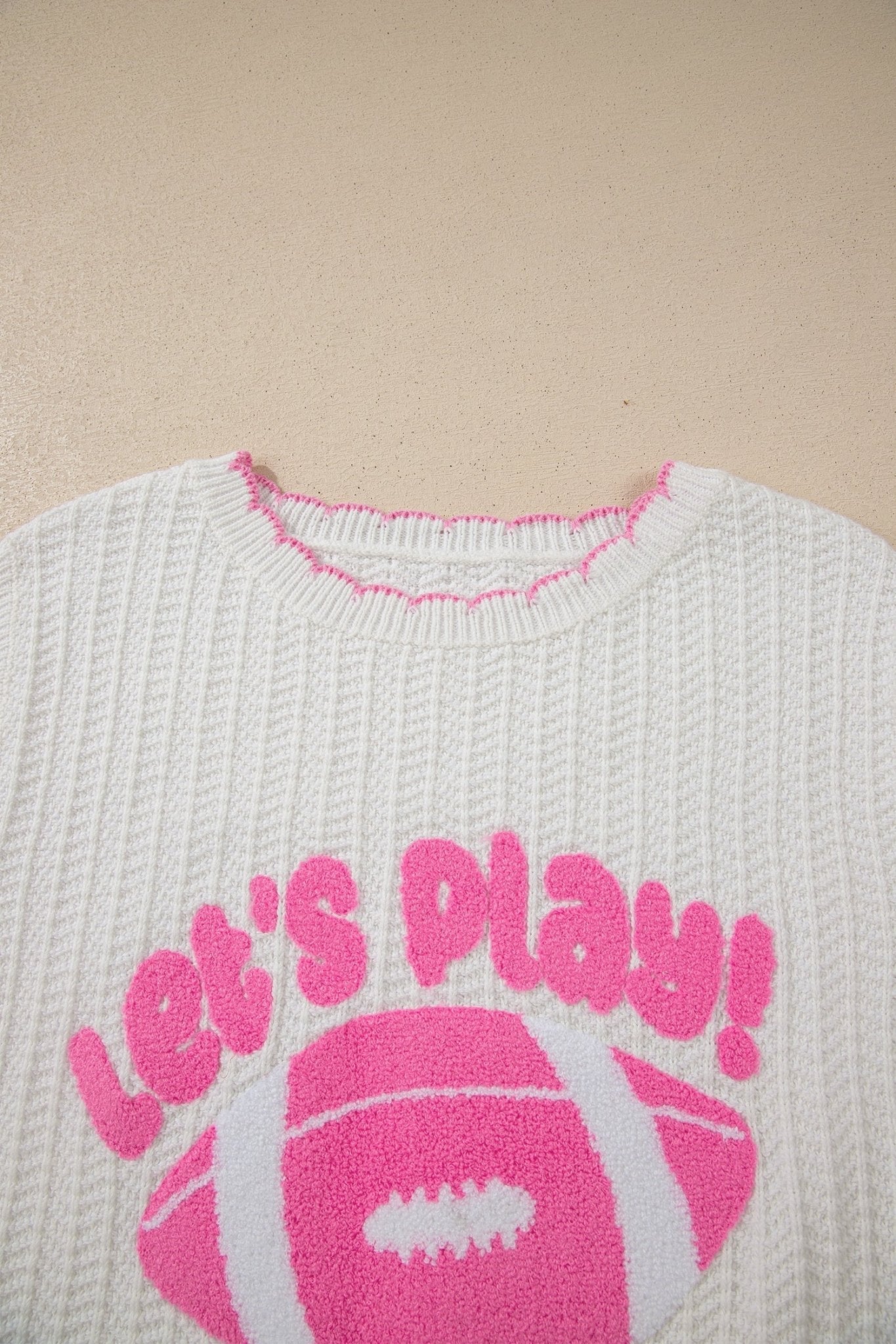Let's Play Football Textured Knit Sleeveless Sweater - Rooted & Reckless Co.