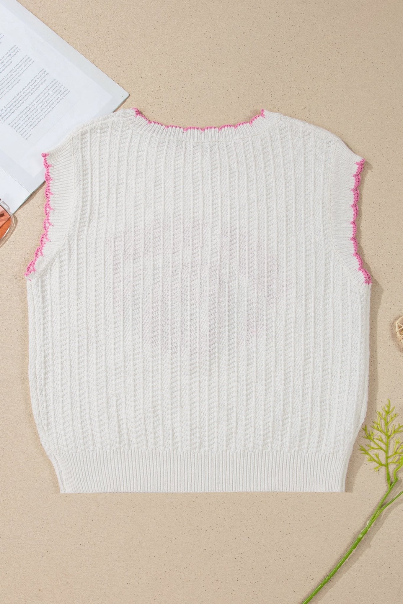 Let's Play Football Textured Knit Sleeveless Sweater - Rooted & Reckless Co.