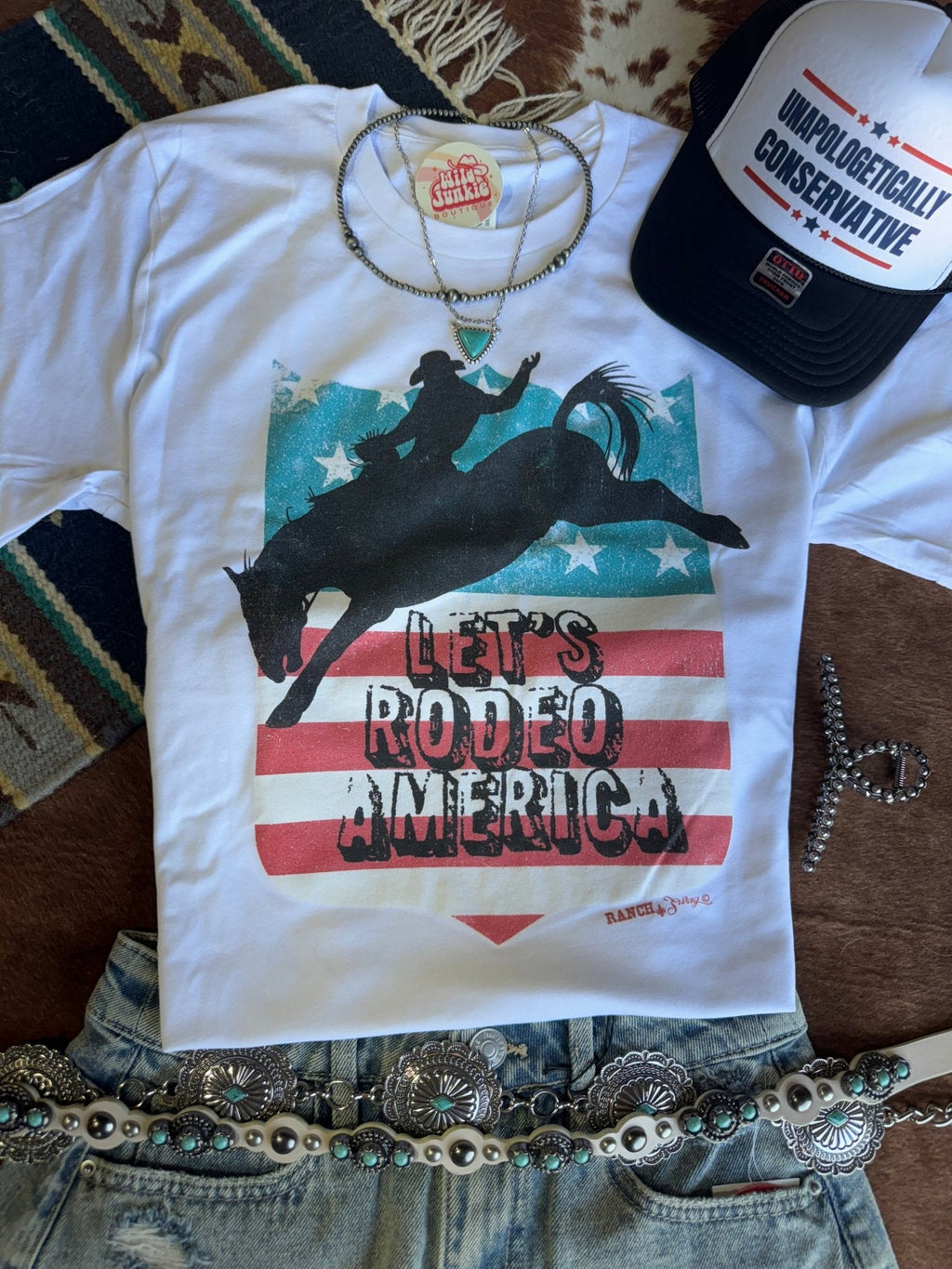 Let's Rodeo America Graphic Tee - Rooted & Reckless Co.