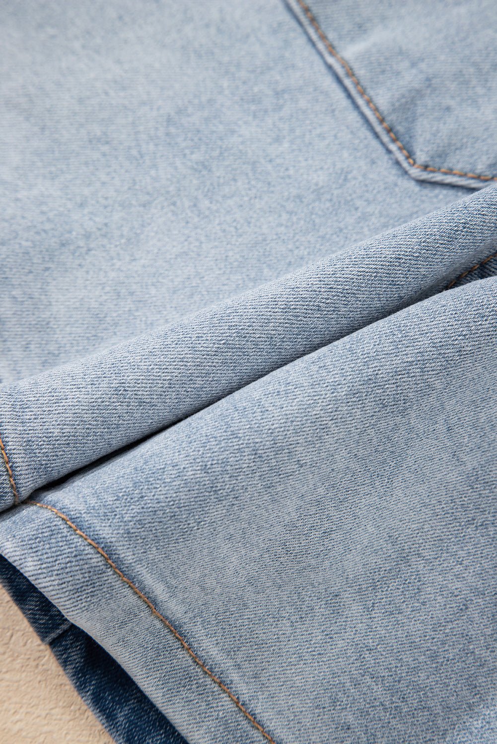 Light Wash Denim High Rise Shorts - Rooted & Reckless Co.