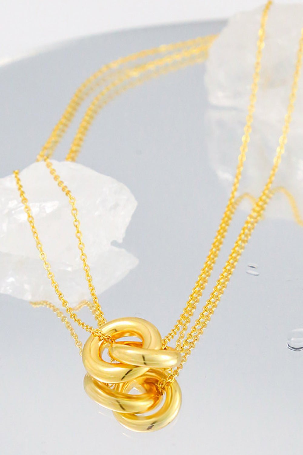Linked Ring Pendant Chain Necklace - Rooted & Reckless Co.