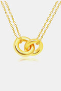 Linked Ring Pendant Chain Necklace - Rooted & Reckless Co.