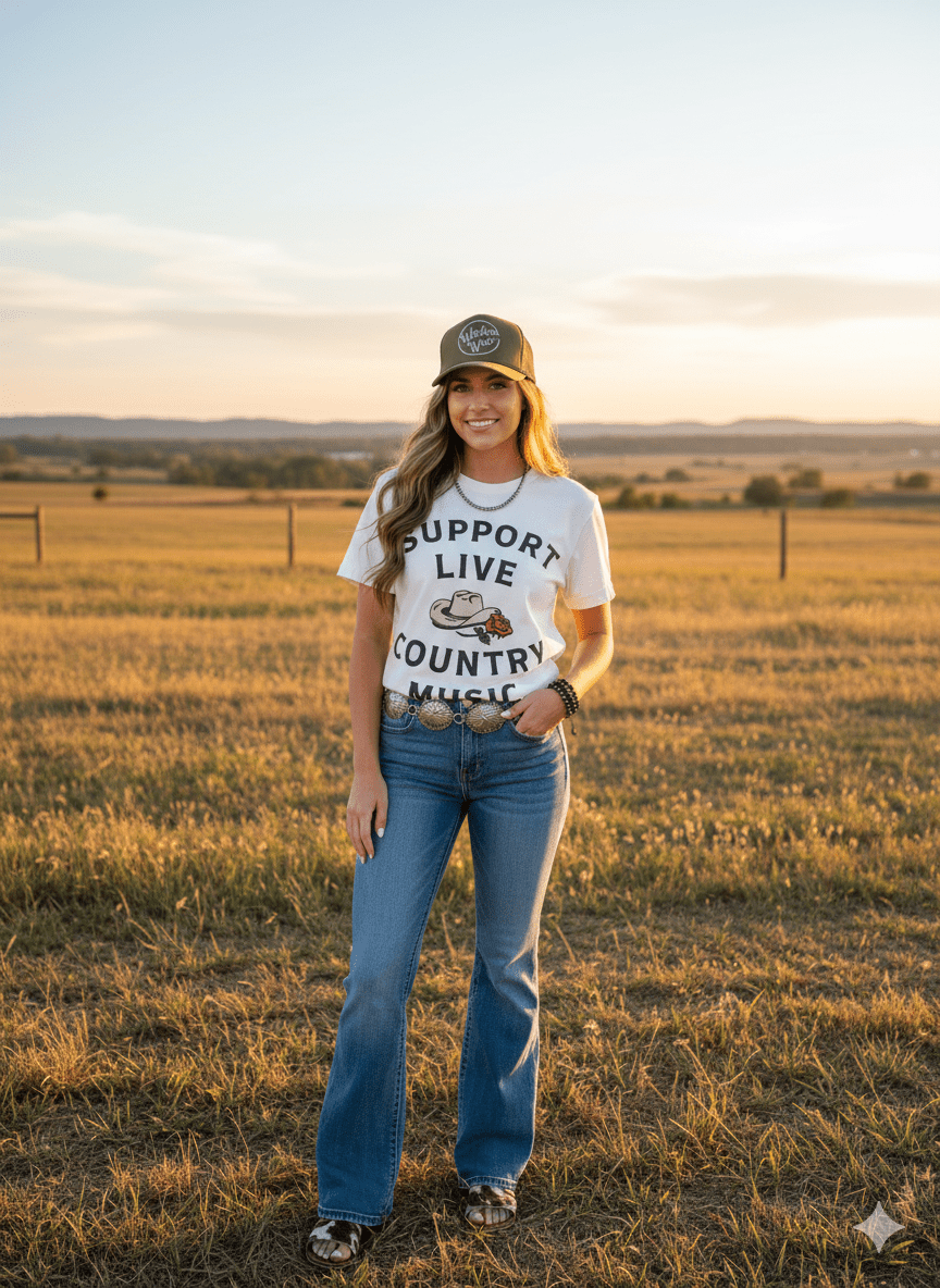 Live Country Music Graphic Tee - Rooted & Reckless Co.