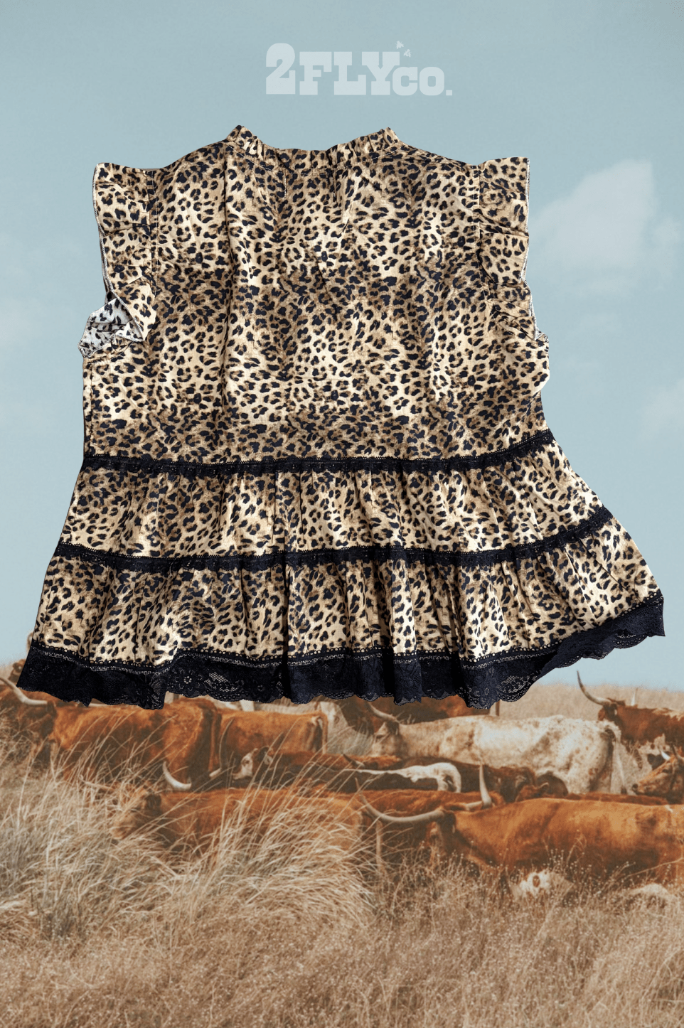 LLANO LACE *LEOPARD TOP - Rooted & Reckless Co.