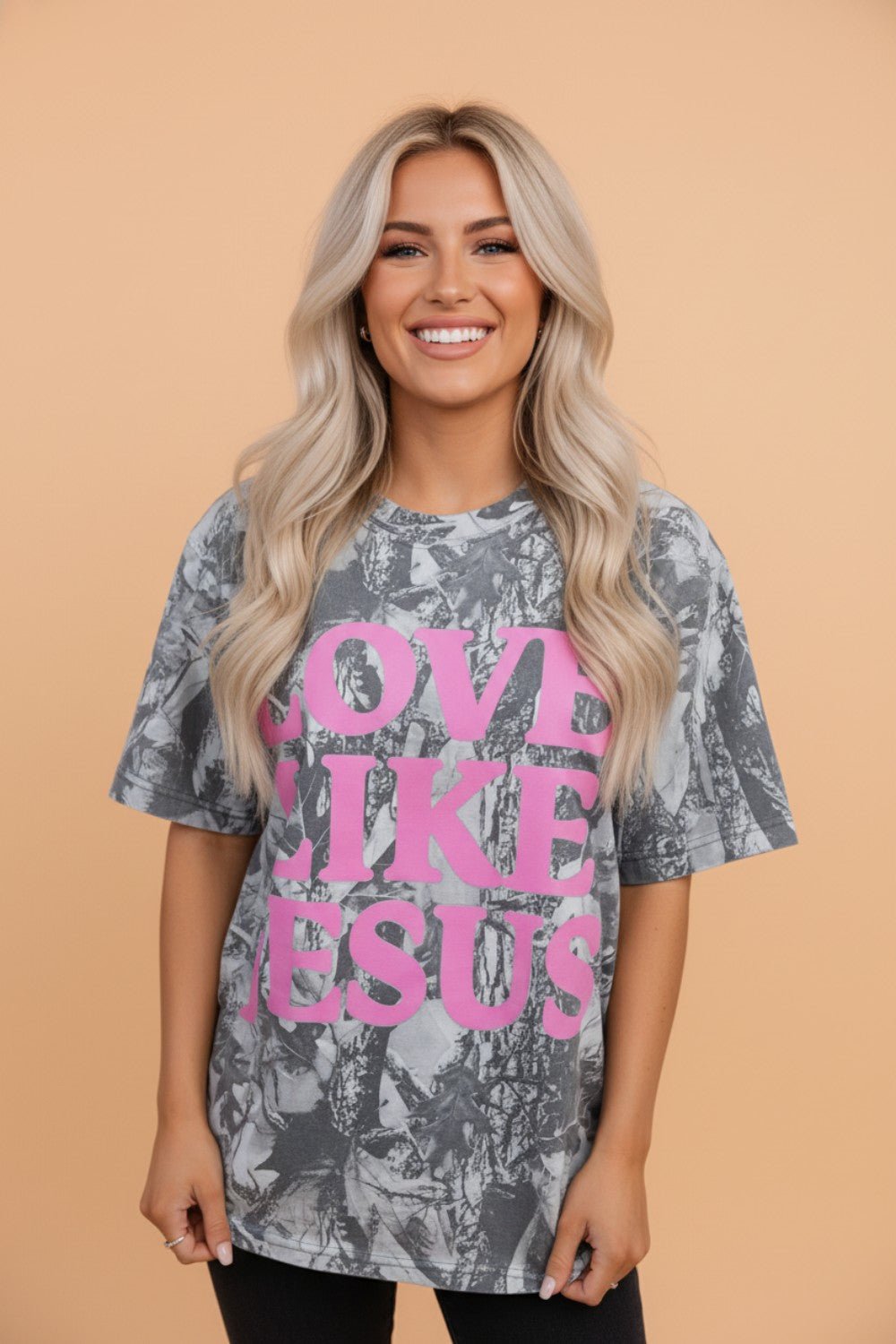Love Like Jesus Camo Woodland Tee - Rooted & Reckless Co.