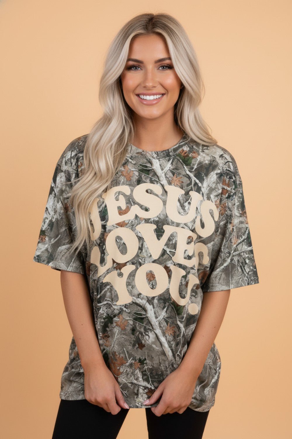 Love Like Jesus Camo Woodland Tee - Rooted & Reckless Co.