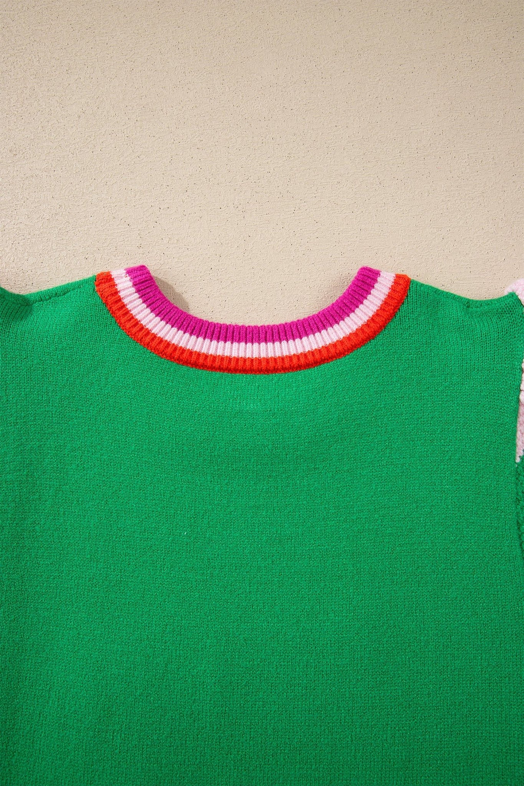 Lucky Stripe Flutter Sleeve Round Neck Sweater - Rooted & Reckless Co.