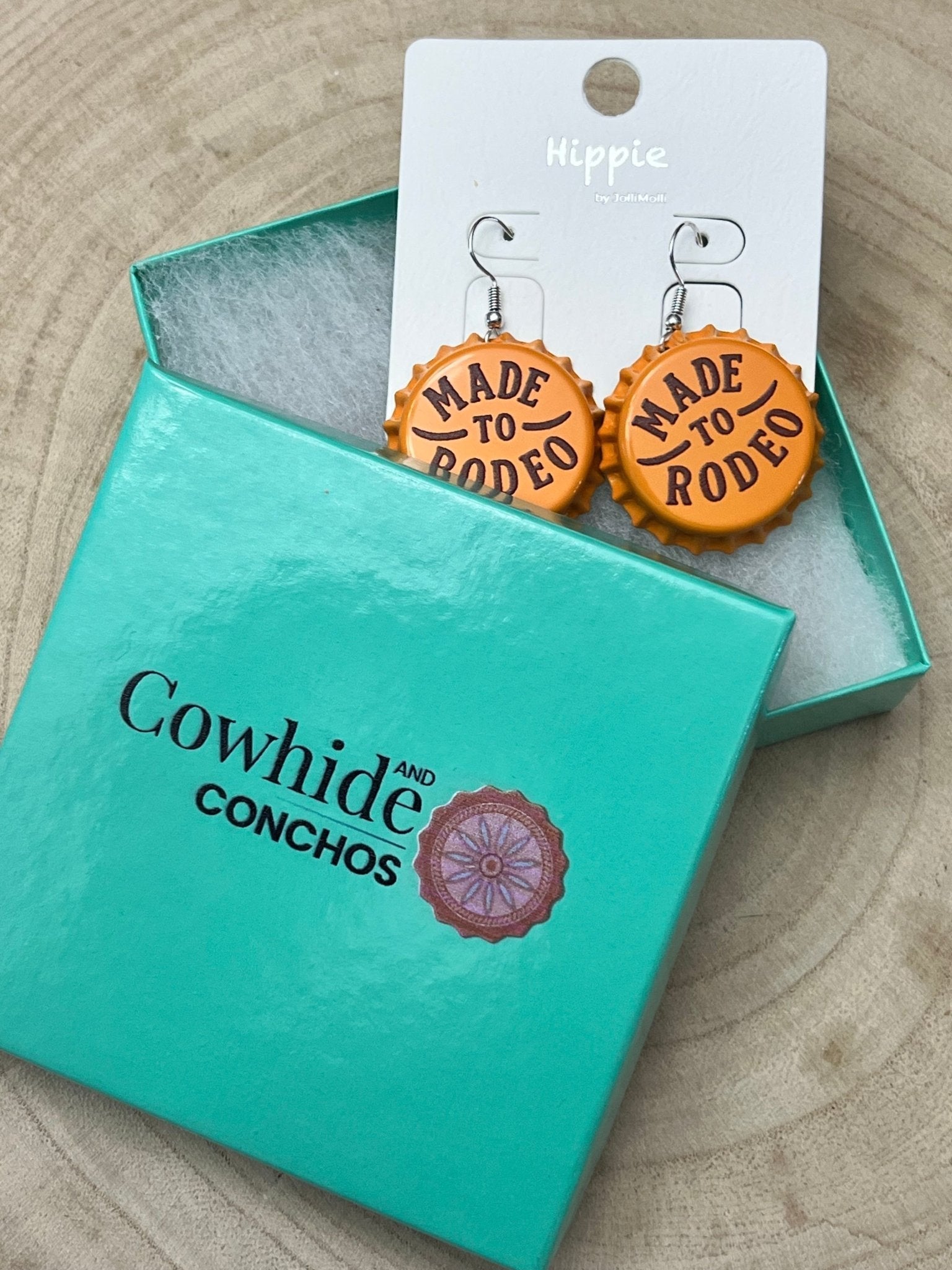 Made to Rodeo Beer Cap Western Earrings — Playful Rodeo Statement - Rooted & Reckless Co.