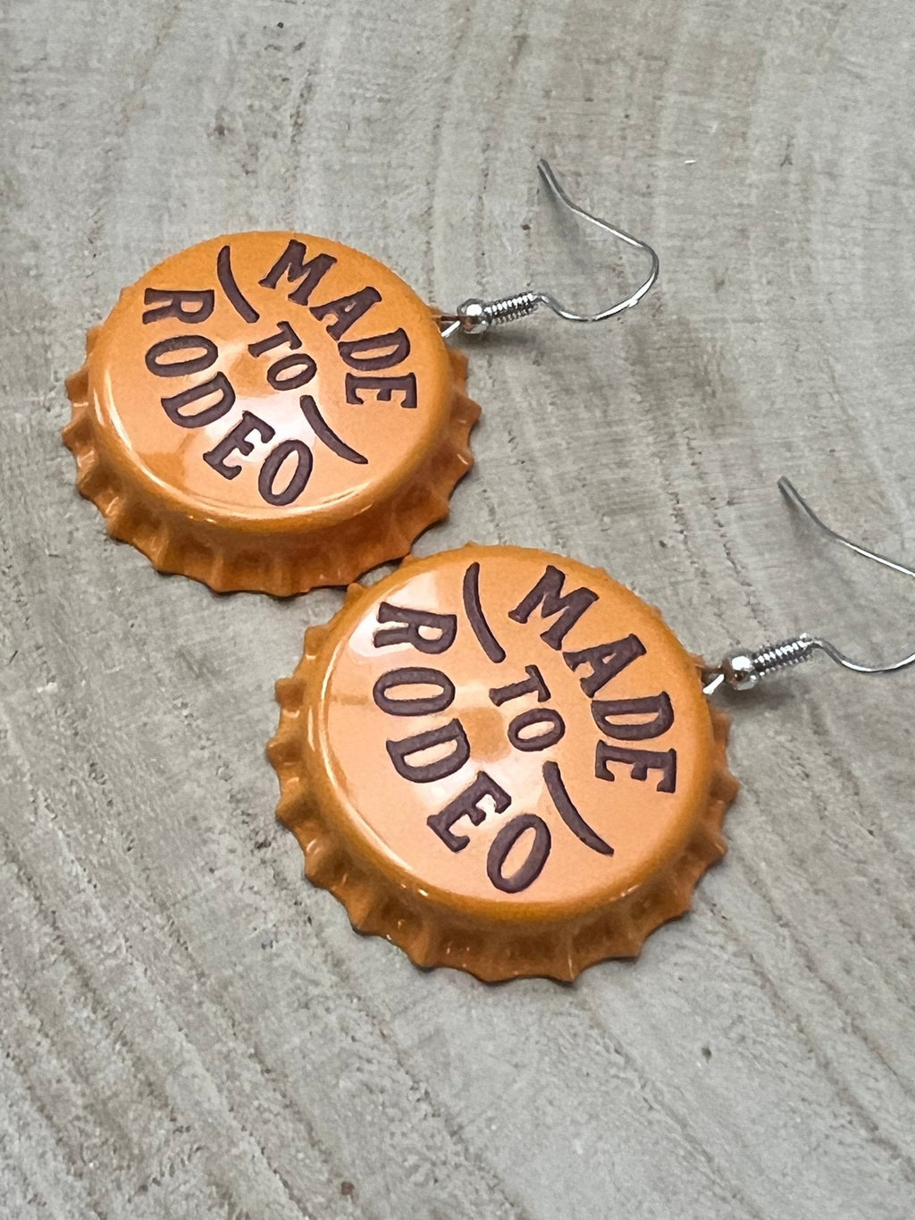 Made to Rodeo Beer Cap Western Earrings — Playful Rodeo Statement - Rooted & Reckless Co.