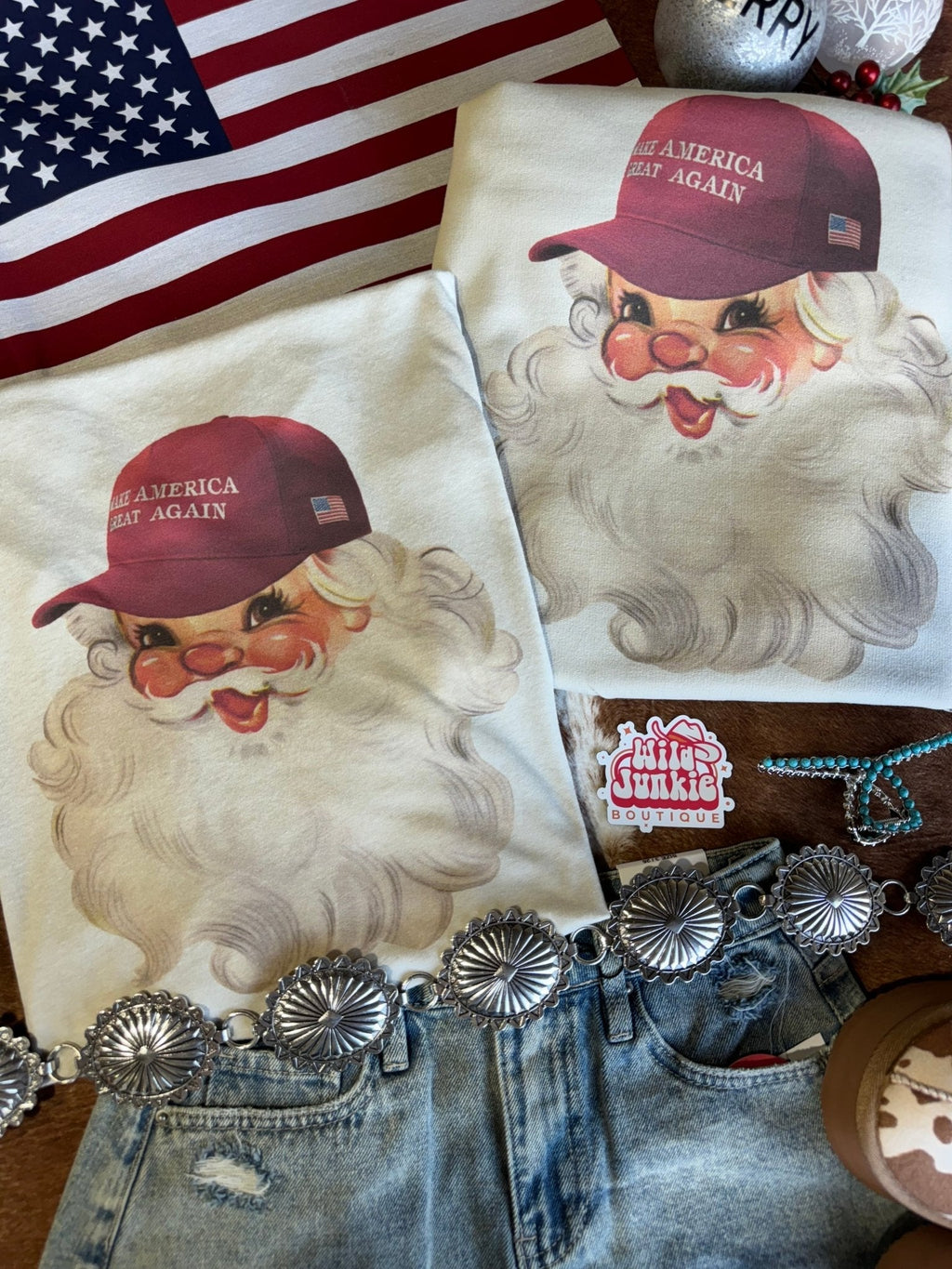MAGA Santa Graphic Sweatshirt - Rooted & Reckless Co.