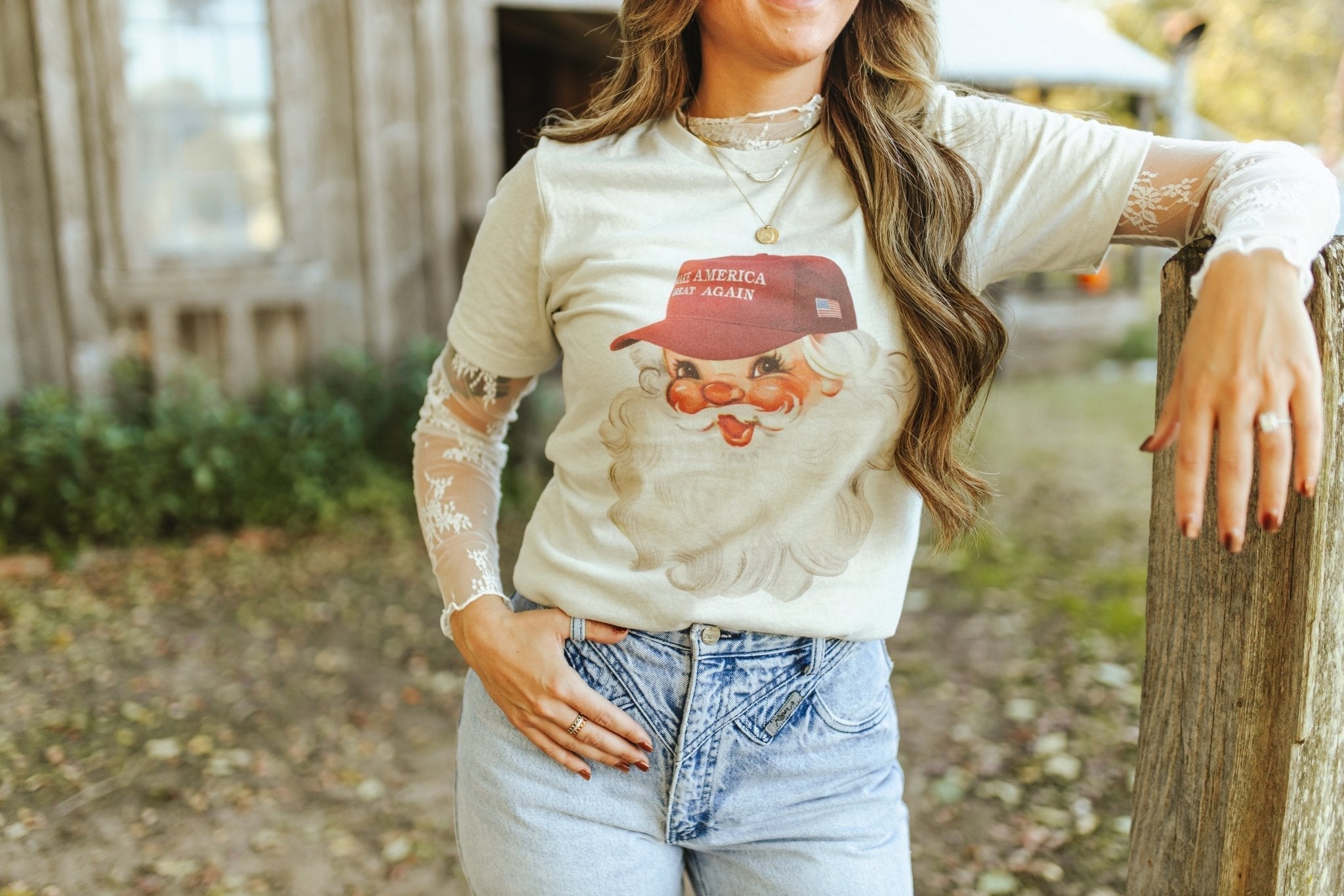 MAGA Santa Graphic Tee - Rooted & Reckless Co.