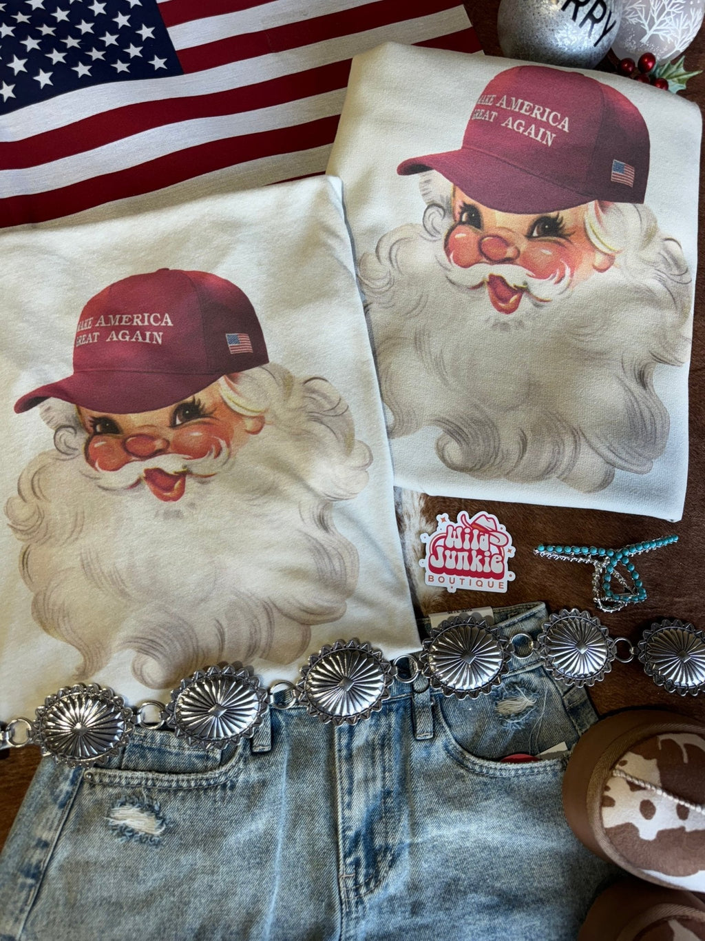 MAGA Santa Graphic Tee - Rooted & Reckless Co.