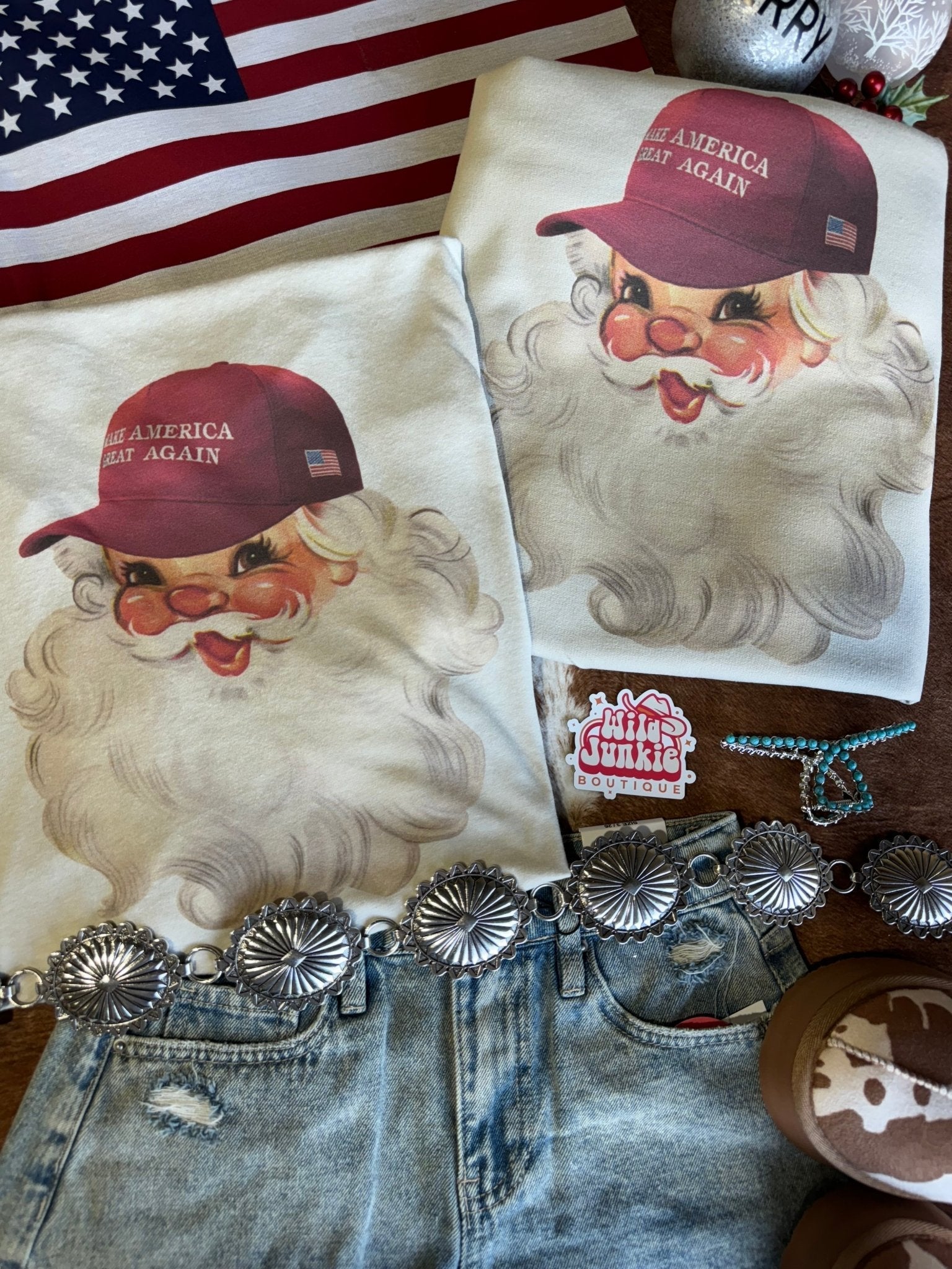 MAGA Santa Graphic Tee - Rooted & Reckless Co.