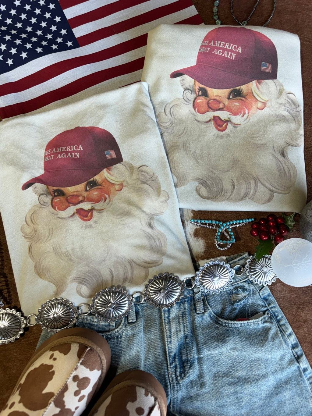 MAGA Santa Graphic Tee - Rooted & Reckless Co.