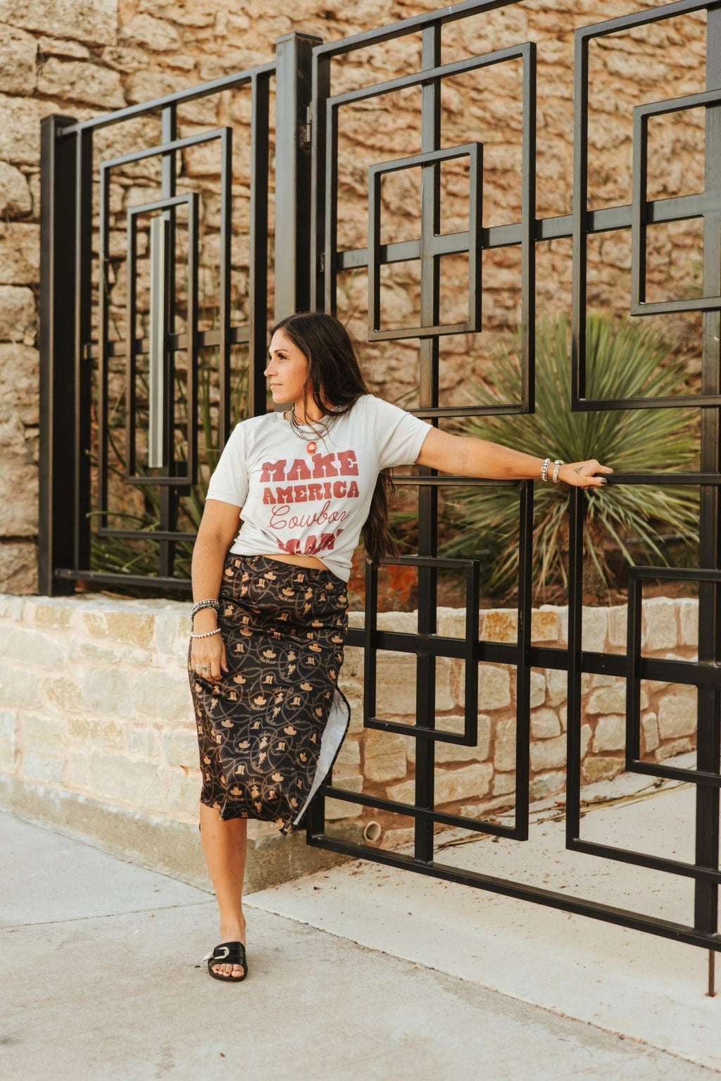 Make America Cowboy Again Stars Graphic Tee - Rooted & Reckless Co.
