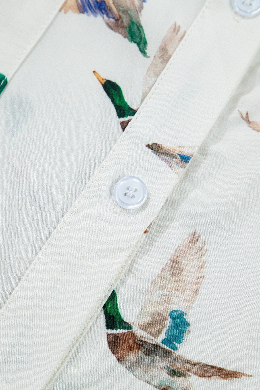 Mallard Button Flap Pocket Collared Blouse - Rooted & Reckless Co.