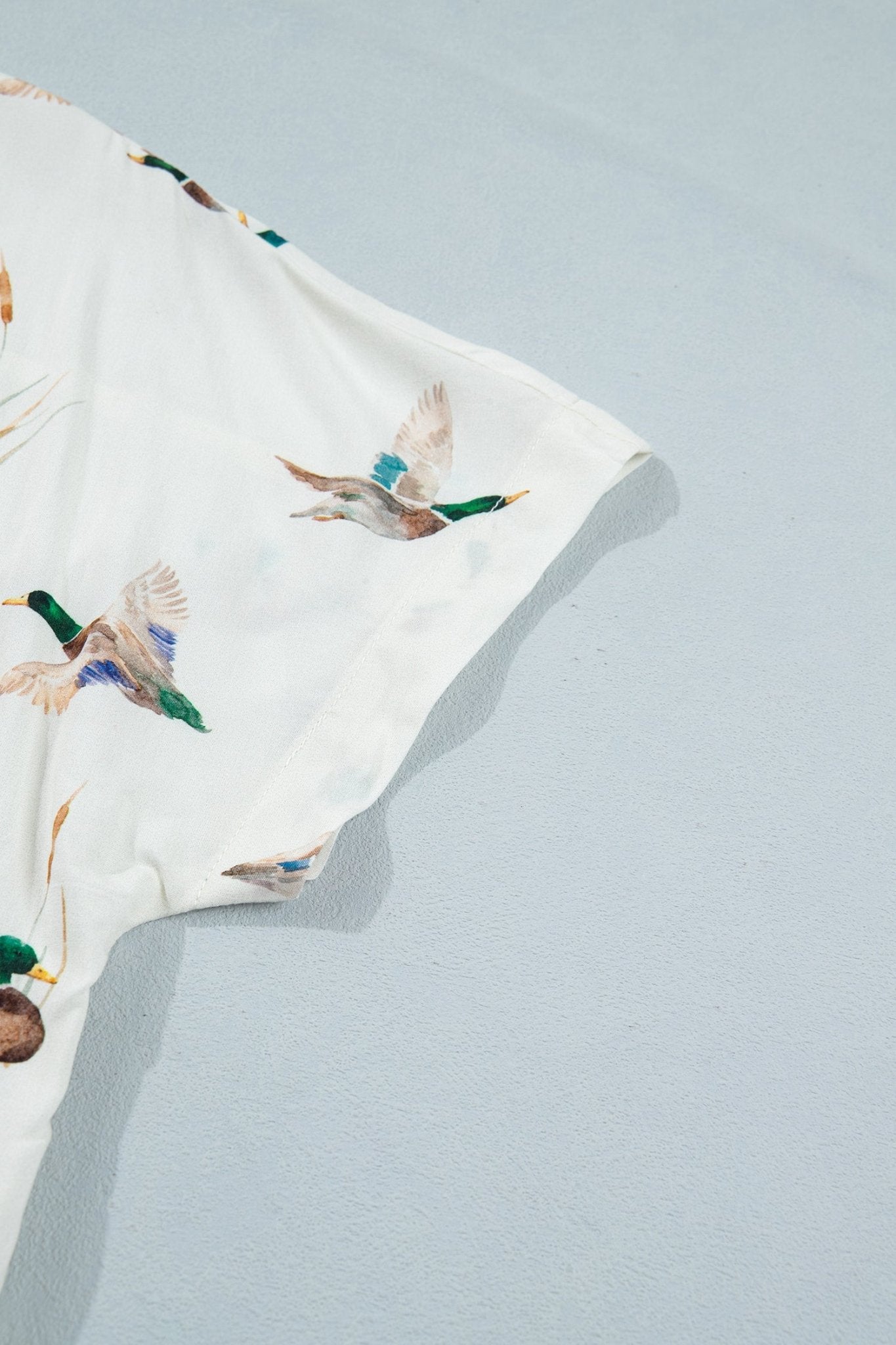 Mallard Button Flap Pocket Collared Blouse - Rooted & Reckless Co.
