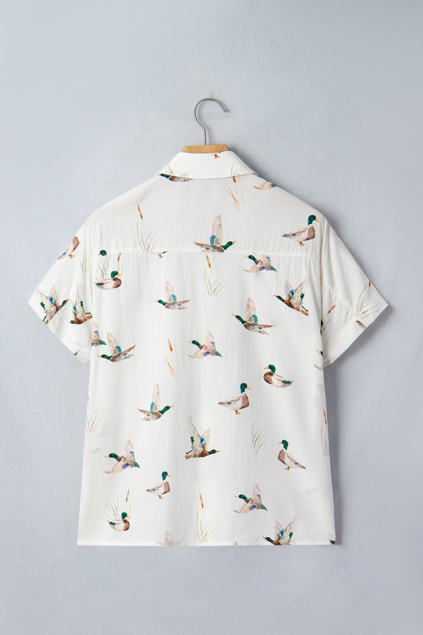 Mallard Button Flap Pocket Collared Blouse - Rooted & Reckless Co.