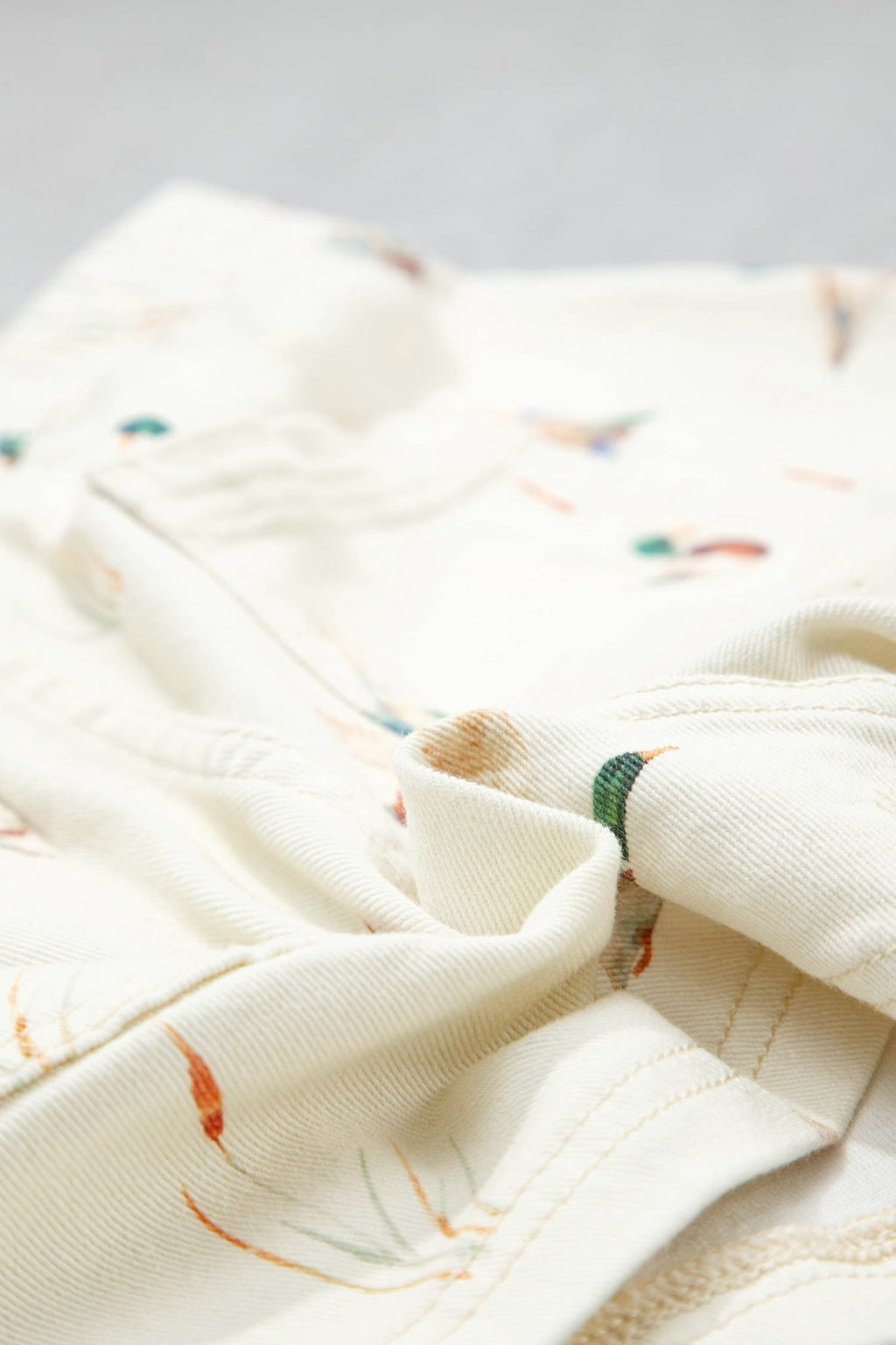 Mallard Duck Denim Drawstring Shorts - Rooted & Reckless Co.