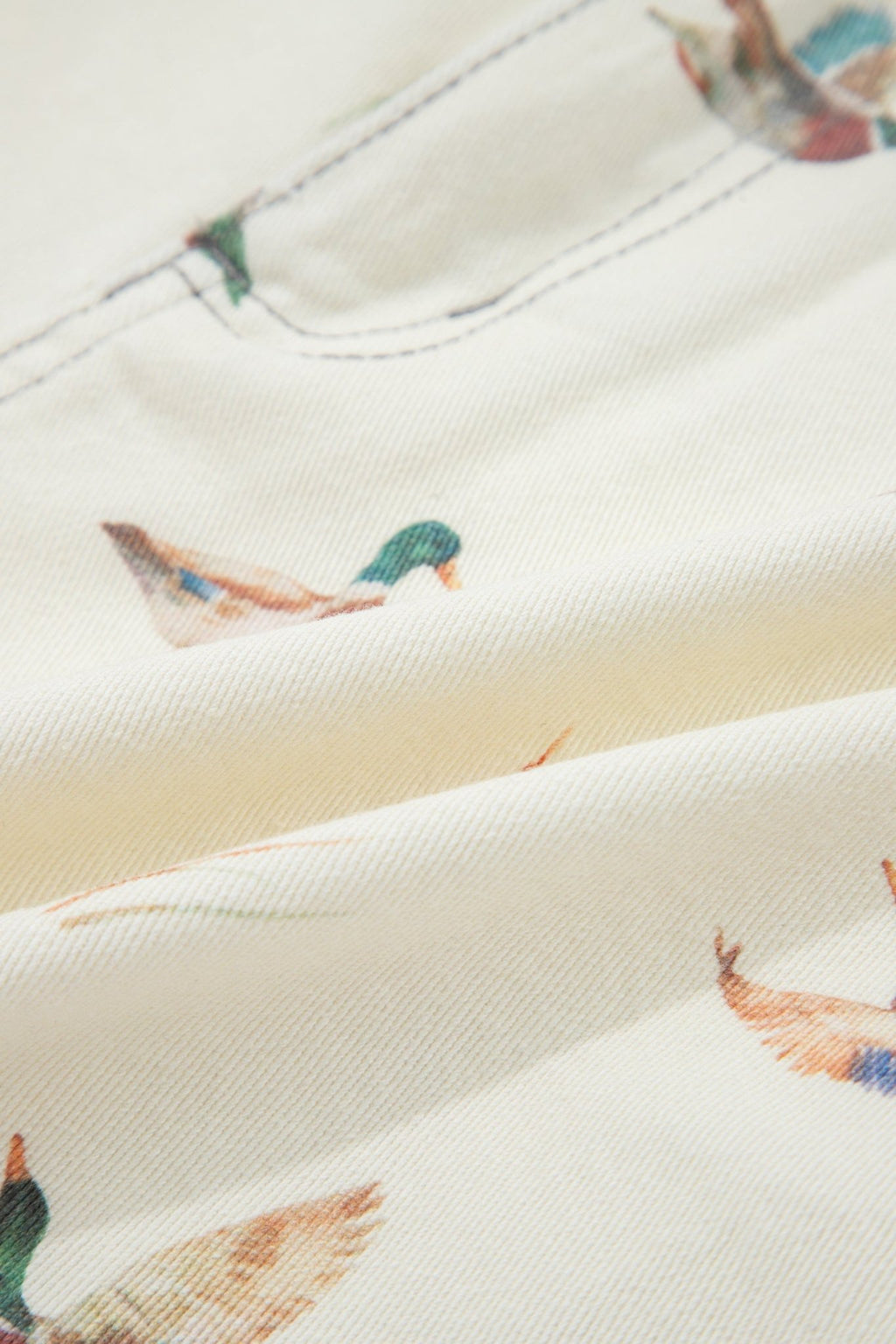 Mallard Duck Denim High Waist Frayed Shorts - Rooted & Reckless Co.