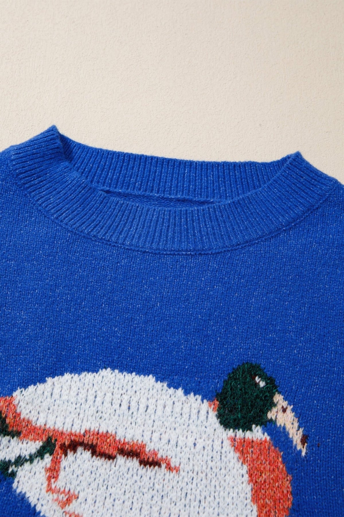 Mallard Duck Drop Shoulder Long Sleeve Sweater - Rooted & Reckless Co.