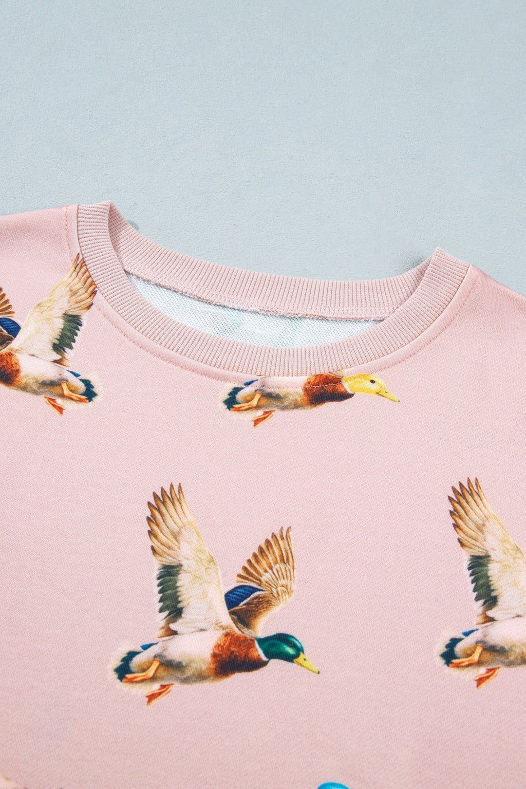 Mallard Duck Drop Shoulder Long Sleeve Sweatshirt - Rooted & Reckless Co.