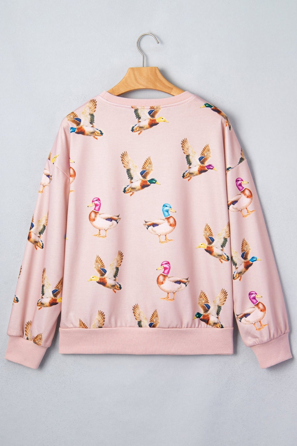 Mallard Duck Drop Shoulder Long Sleeve Sweatshirt - Rooted & Reckless Co.