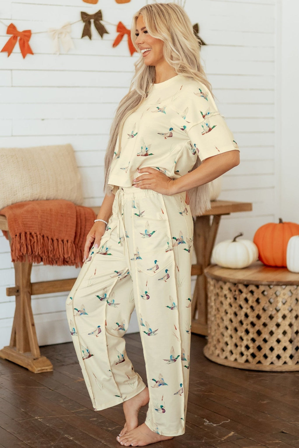 Mallard Duck Short Sleeve Top & Pants Set - Rooted & Reckless Co.
