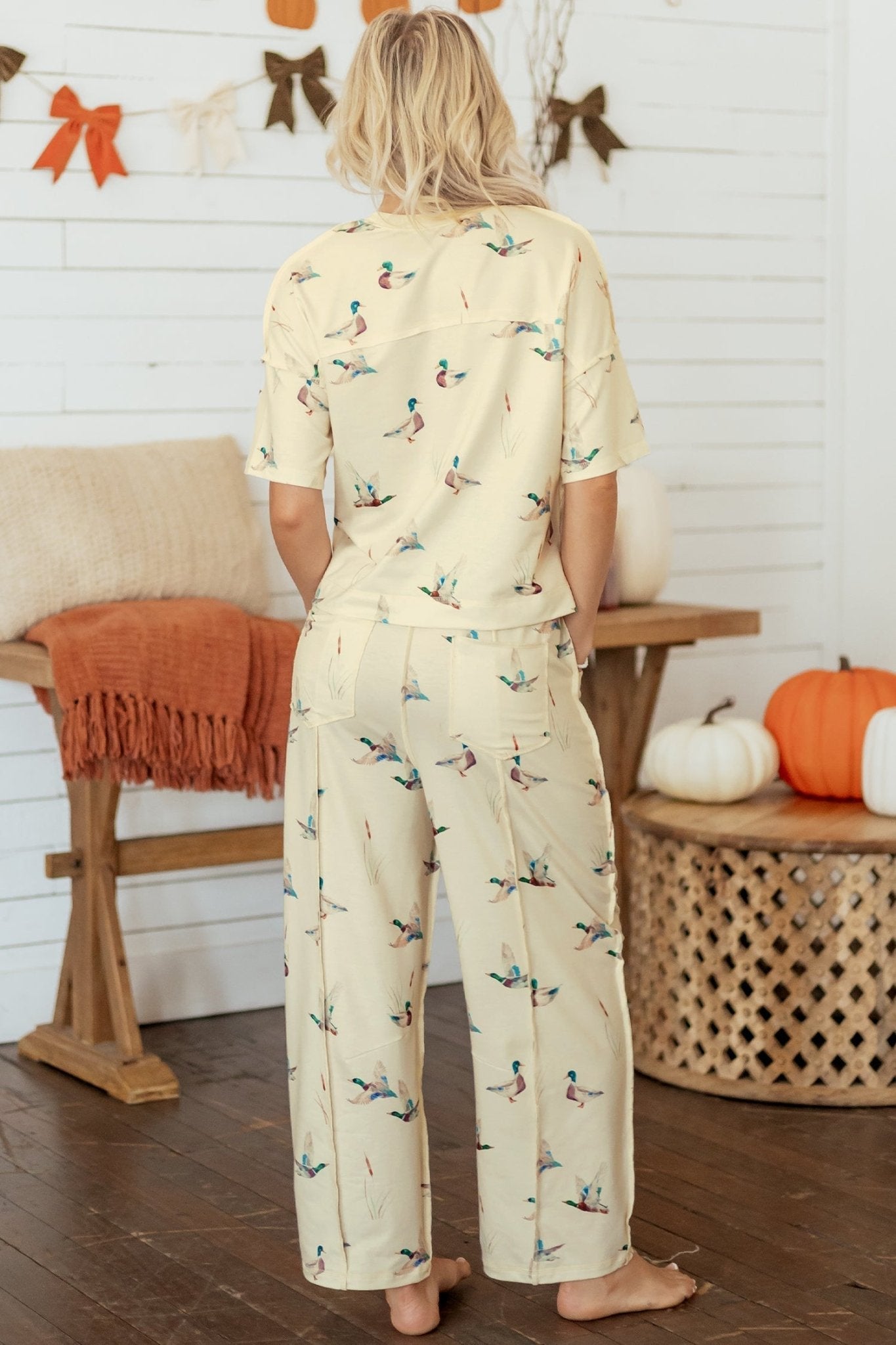 Mallard Duck Short Sleeve Top & Pants Set - Rooted & Reckless Co.