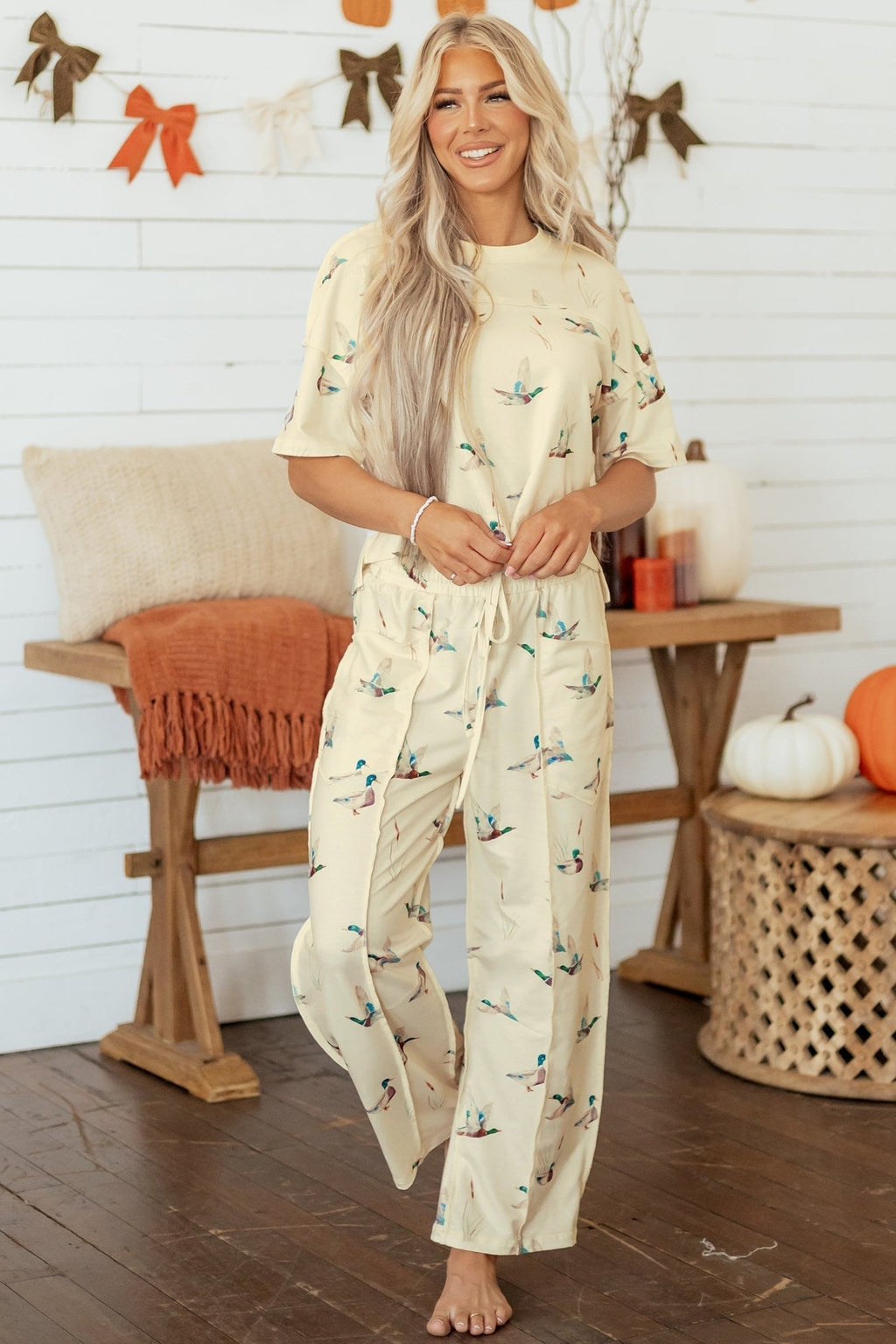 Mallard Duck Short Sleeve Top & Pants Set - Rooted & Reckless Co.