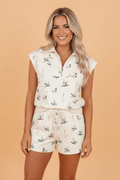 Mallard Zip Polo Tee & Drawstring Short Set - Rooted & Reckless Co.