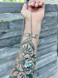 Mama Golden Hills Pendant on 3mm Sterling Pearls - Rooted & Reckless Co.