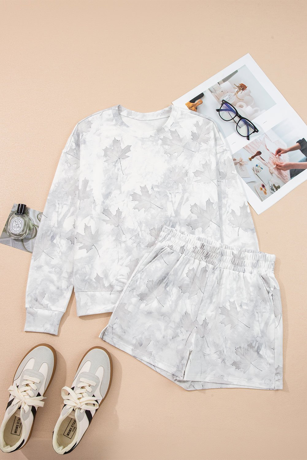 Maple Camo Pullover Top & Elastic Waist Shorts Set - Rooted & Reckless Co.