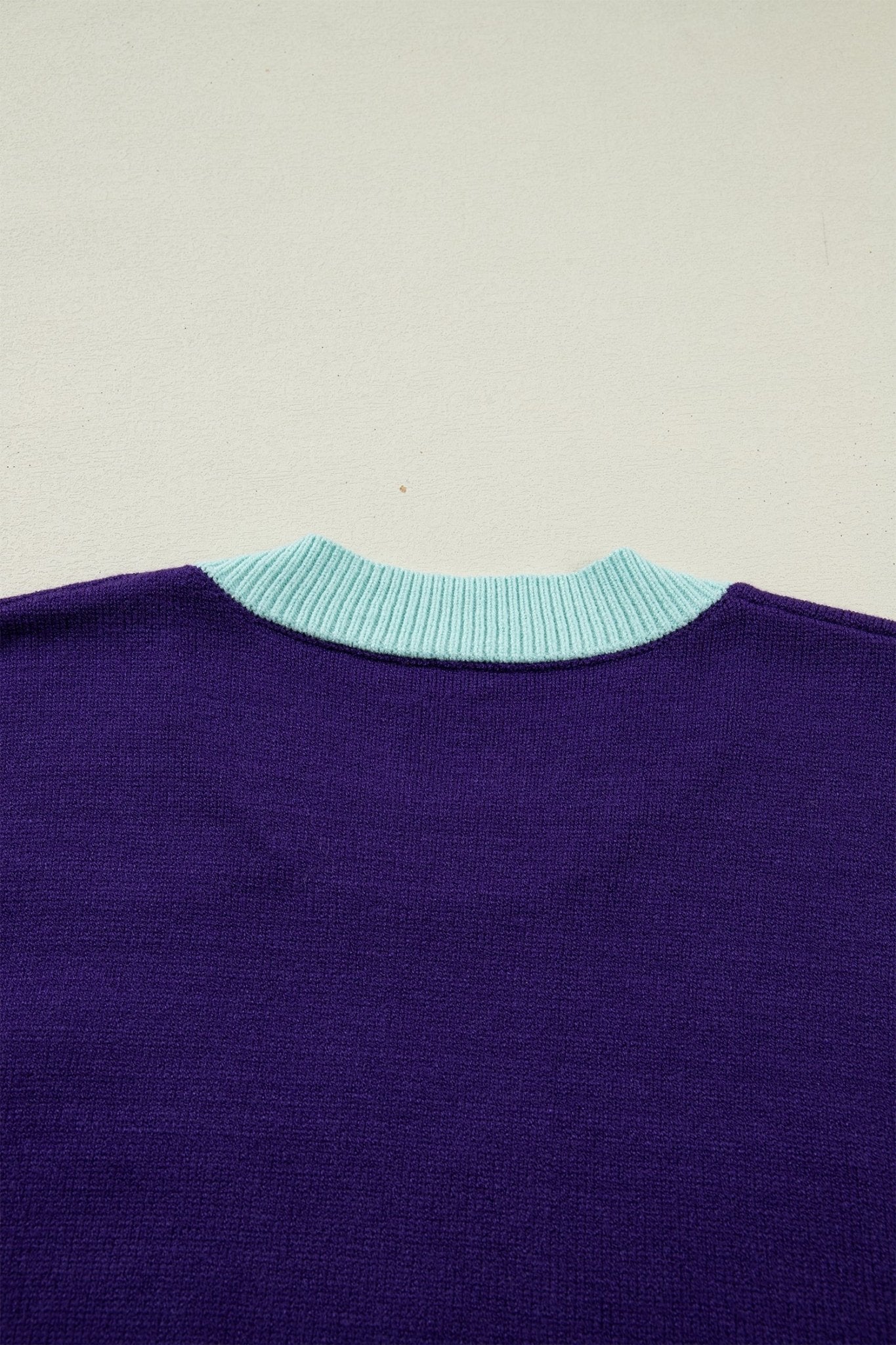 Mardi Gras Colorblock Fuzzy Patchwork Sweater - Rooted & Reckless Co.