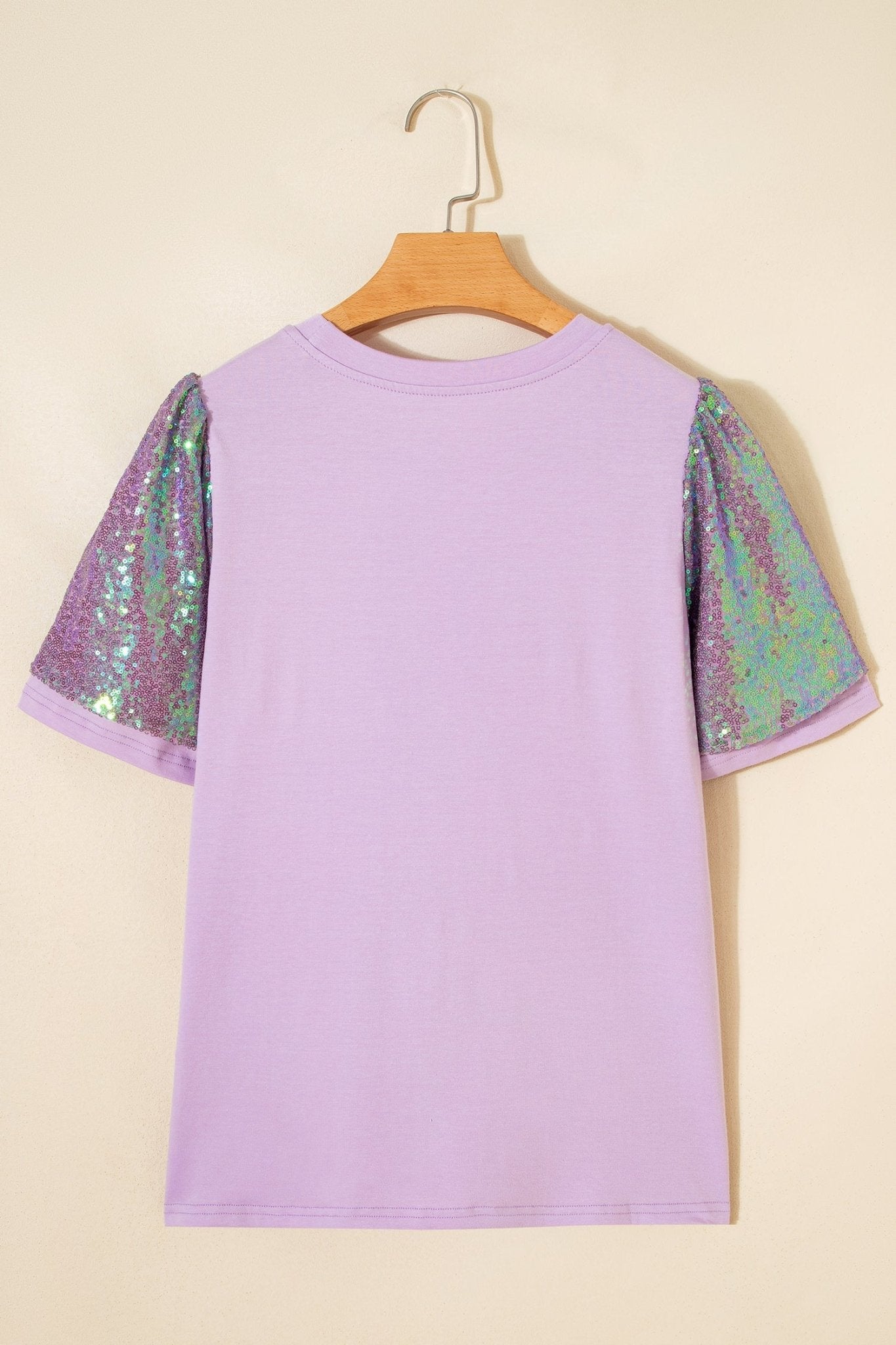Mardi Gras Sequin Graphic Patchwork T-Shirt - Rooted & Reckless Co.