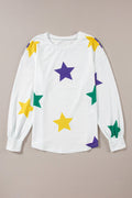 Mardi Gras Star Long Sleeve Top - Rooted & Reckless Co.